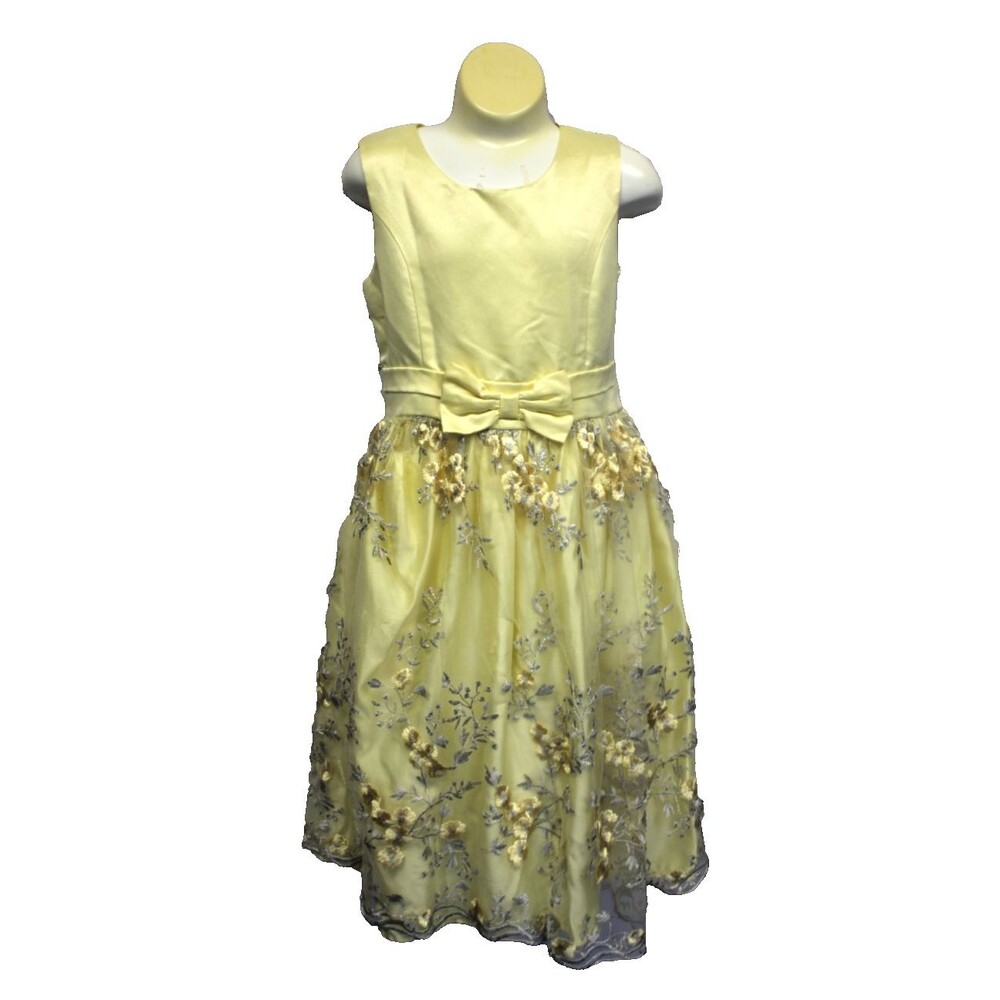 Biscotti Girls Dance Prom Dress Size 7-8Y Yellow Easter Photoshoot Pageant NICE
